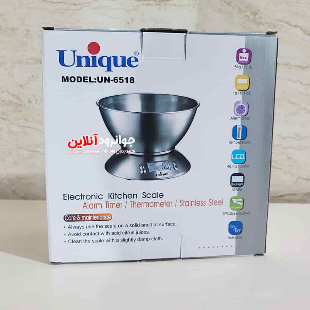 ترازو آشپزخانه گرمی یونیک Unique UN-6518