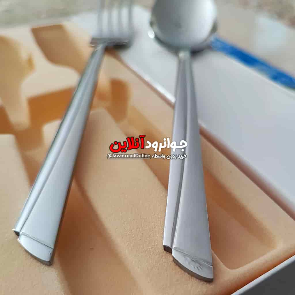 قاشق چنگال استیل یونیک طرح ناخنی جعبه 12 عددی 5 میل اصل G-4