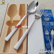 قاشق چنگال استیل یونیک طرح شیکاگو جعبه 12 عددی 5 میل اصل G-1