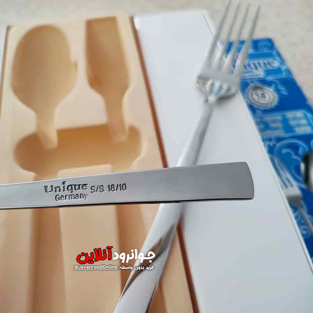 قاشق چنگال استیل یونیک طرح شیکاگو جعبه 12 عددی 5 میل اصل G-1