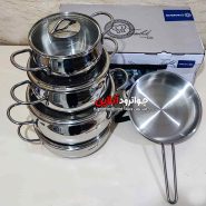 سرویس قابلمه کرکماز استیل 9 پارچه تامبیک Korkmaz Tombik A1800