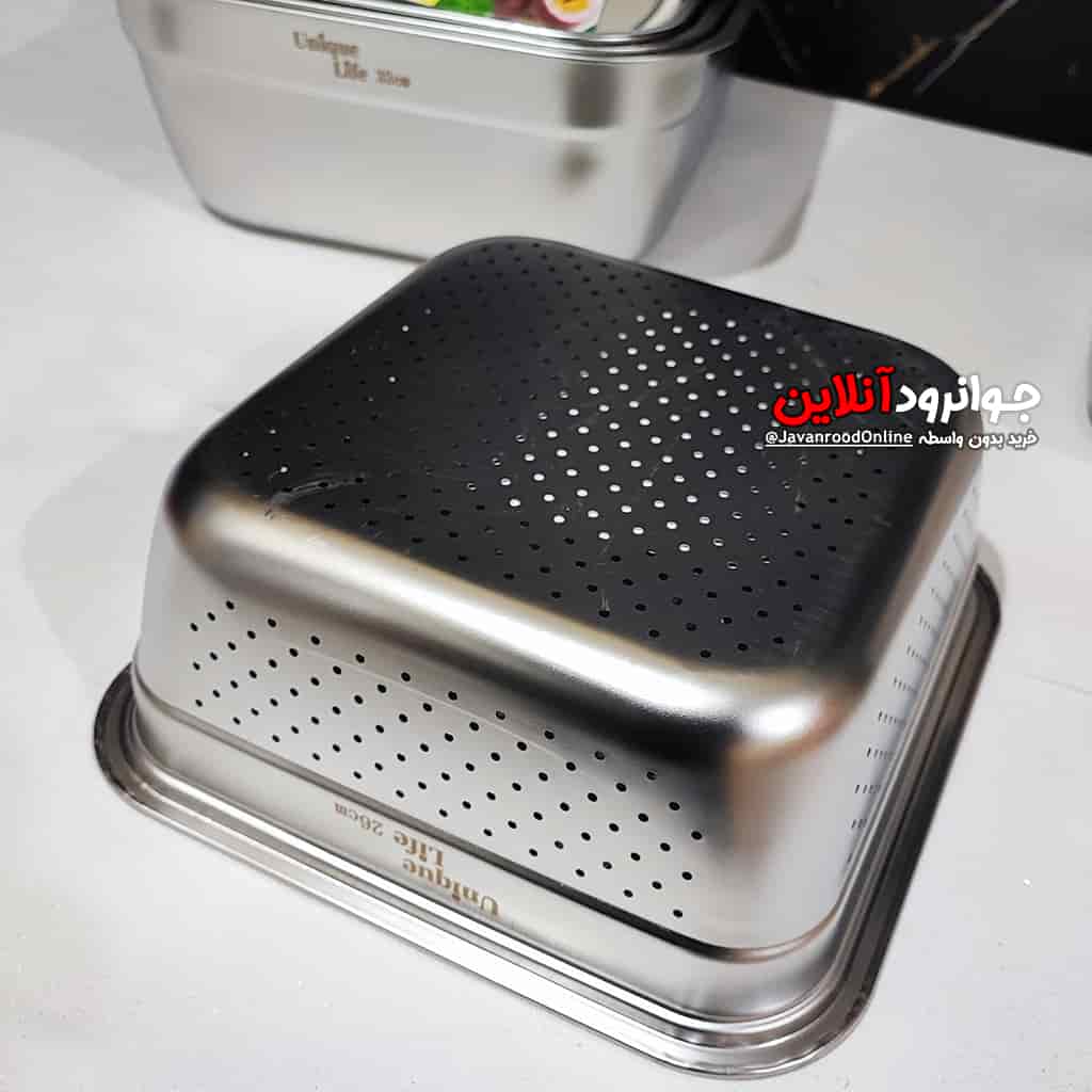 آبکش لگن مربع یونیک لایف 8 عددی اصلی Unique Life