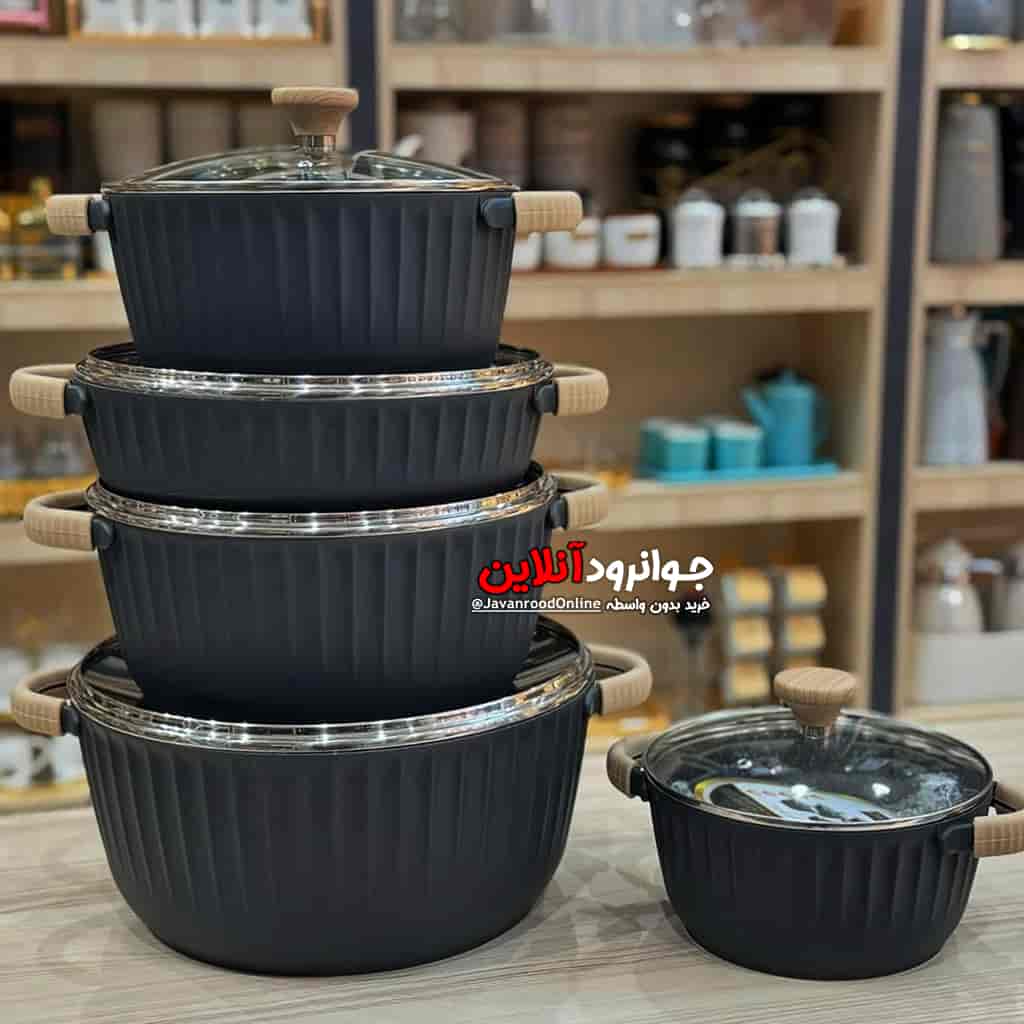 سرویس قابلمه زیو طرح کرون ZCS-8590 Crown Zio