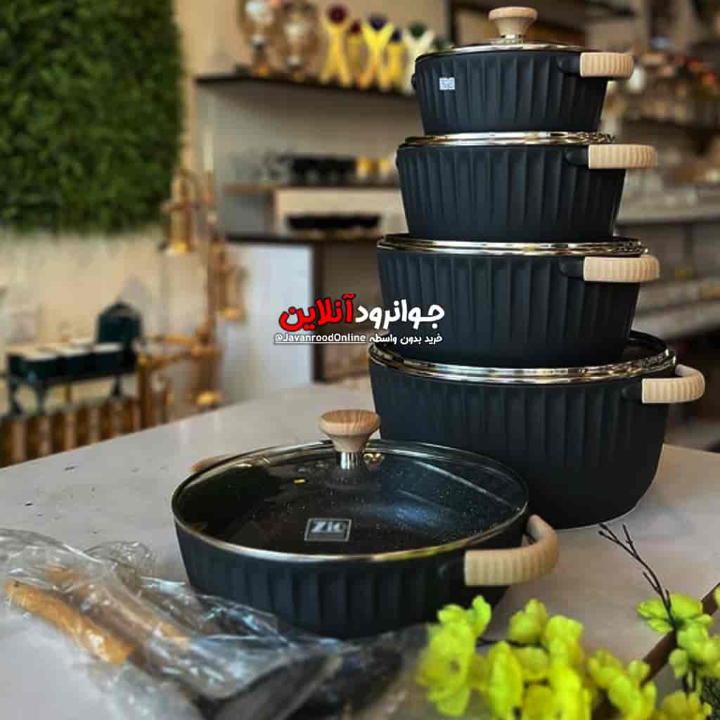 سرویس قابلمه زیو طرح کرون ZCS-8590 Crown Zio
