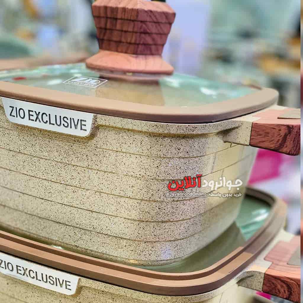سرویس قابلمه زیو مربع ZCS-8560 Zio Castle طرح آجری کاستل 10 پارچه
