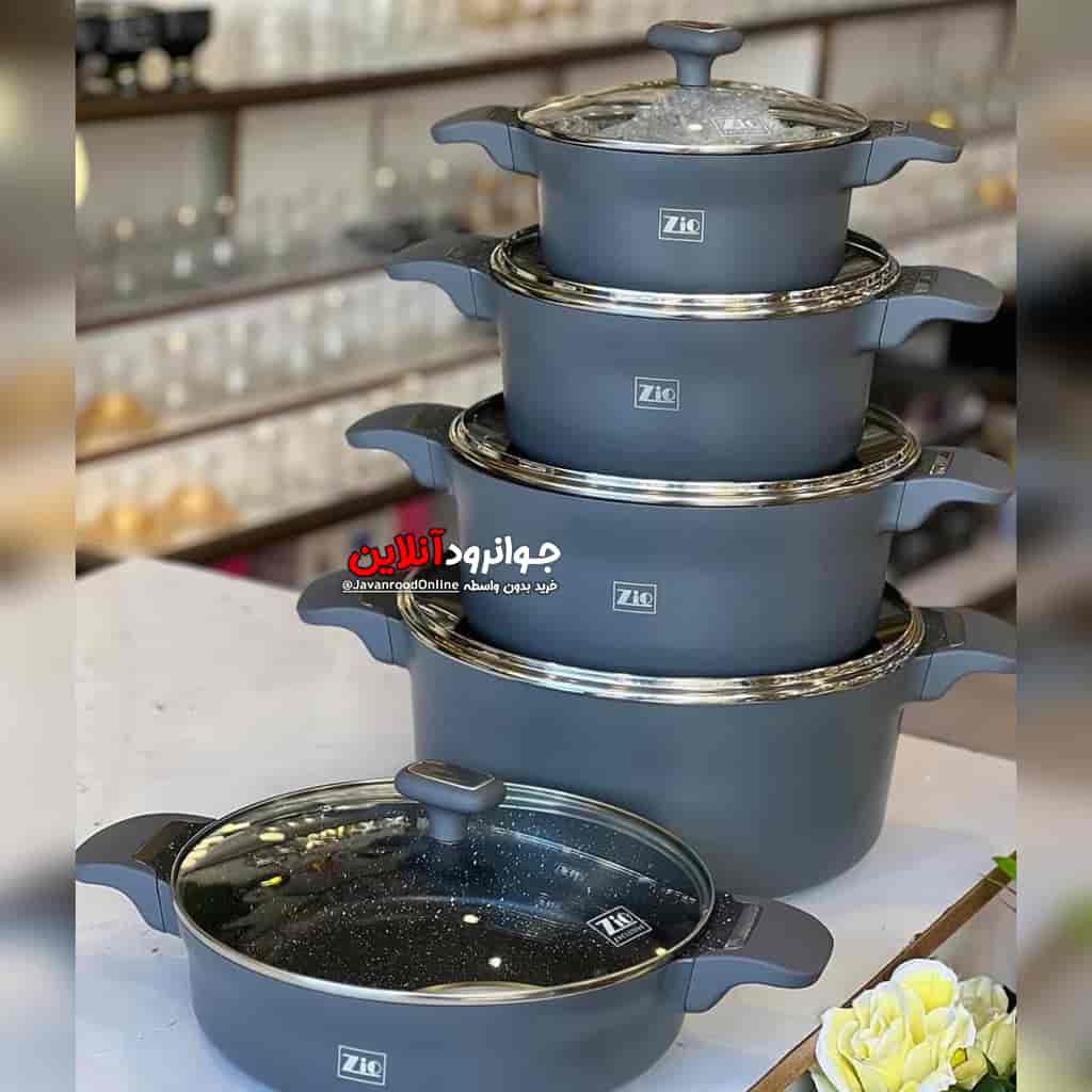 سرویس قابلمه زیو آیورا ZCS-8580 Zio Aura گرانیت 10 پارچه پرداخت در محل