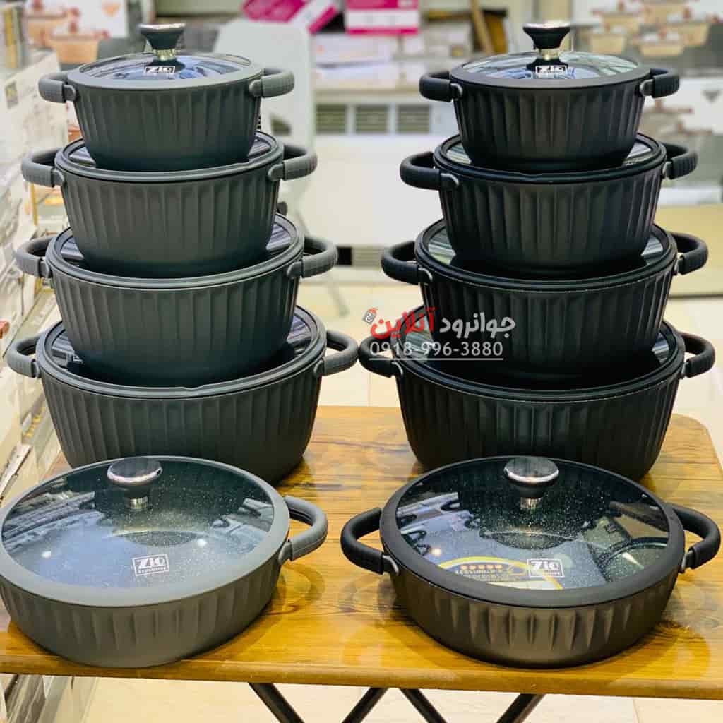 سرویس قابلمه زیو طرح کرون ZCS-8590 Crown Zio