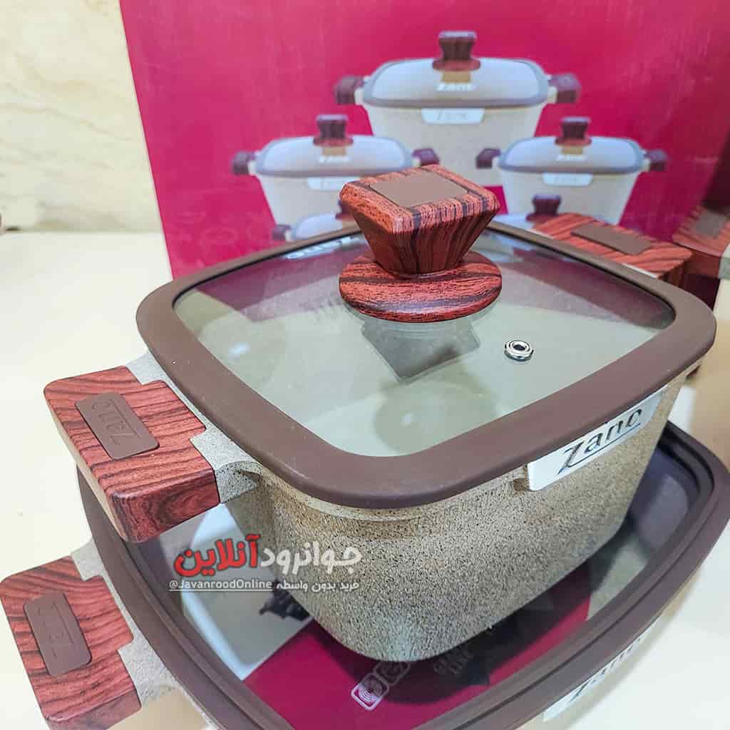 سرویس قابلمه زانو 10 پارچه مربع مدل ZA-1080 Zano