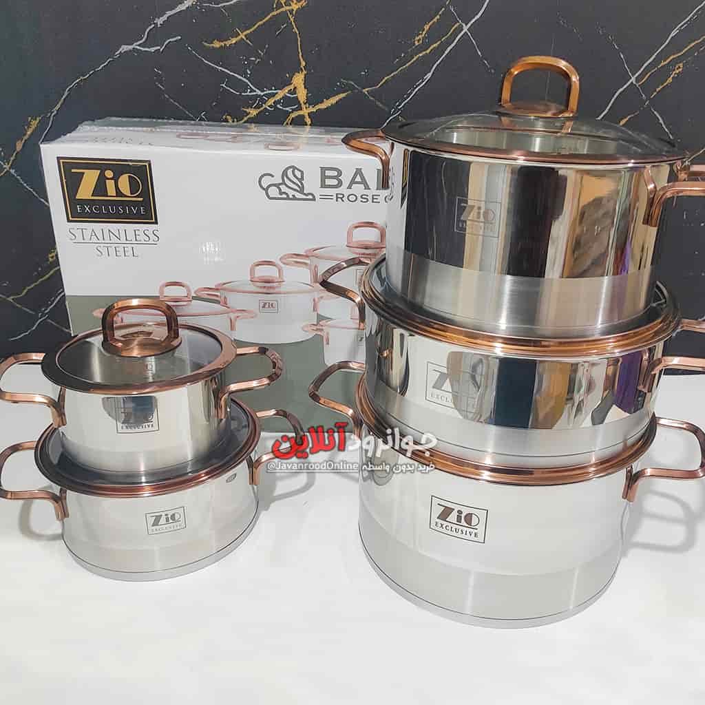 سرویس قابلمه زیو استیل 10 پارچه طرح بابیلون Zio ZCS-1330 Babylon