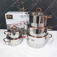 سرویس قابلمه زیو استیل 10 پارچه طرح بابیلون Zio ZCS-1330 Babylon