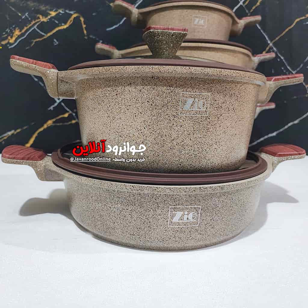 سرویس قابلمه زیو طرح صحرا 10 پارچه گرانیت ZCS-8570 Zio Sahra