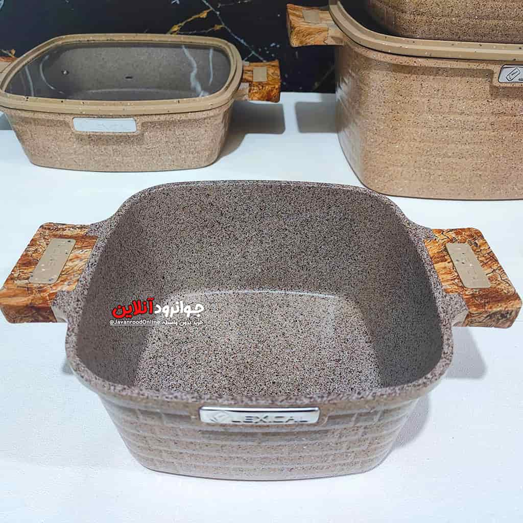 سرویس قابلمه مربعی لکسیکال طرح آجری 10 پارچه گرانیت Lexical DCC-59710-3 کرمی
