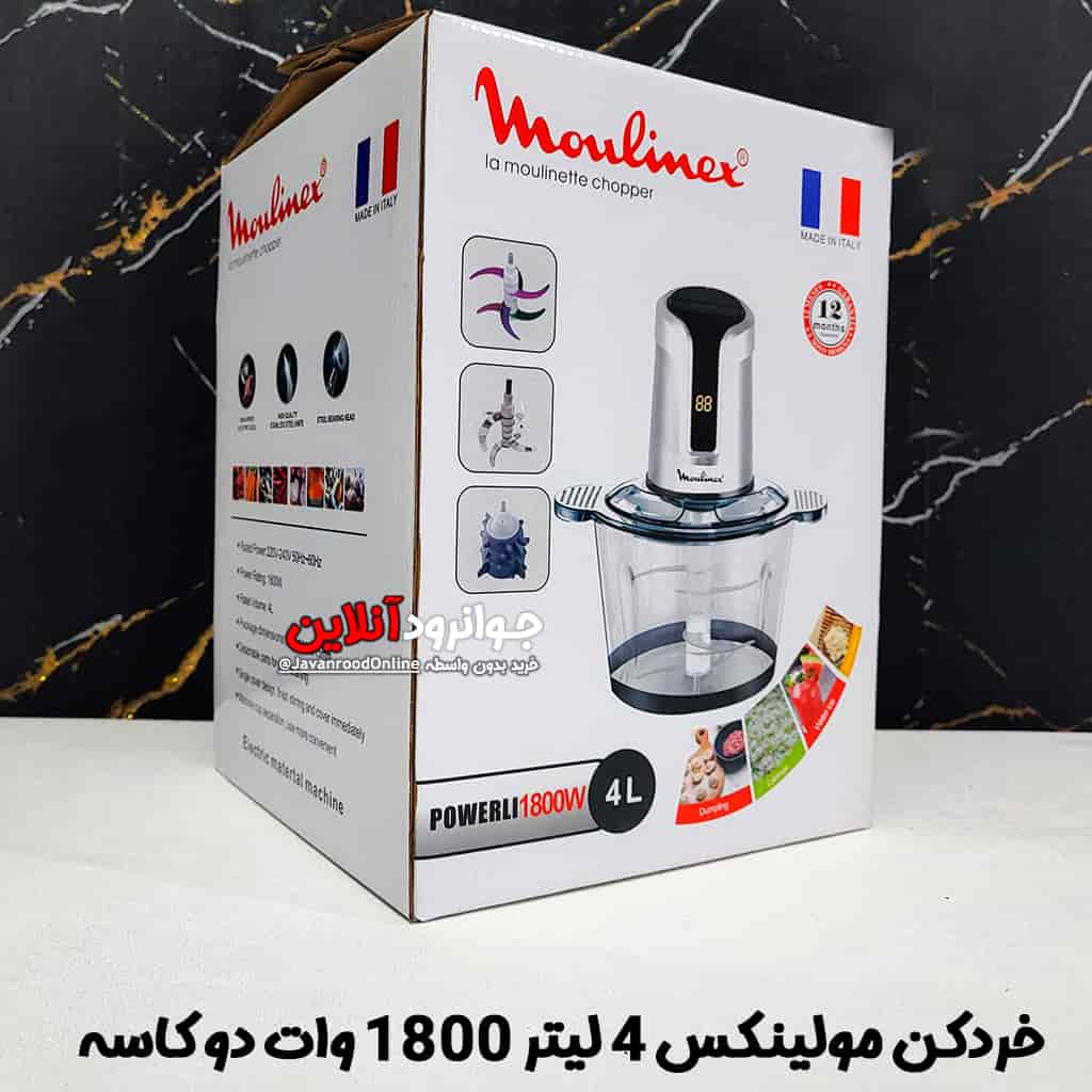 خردکن مولینکس 4 لیتر 1800 وات دو کاسه Moulinex