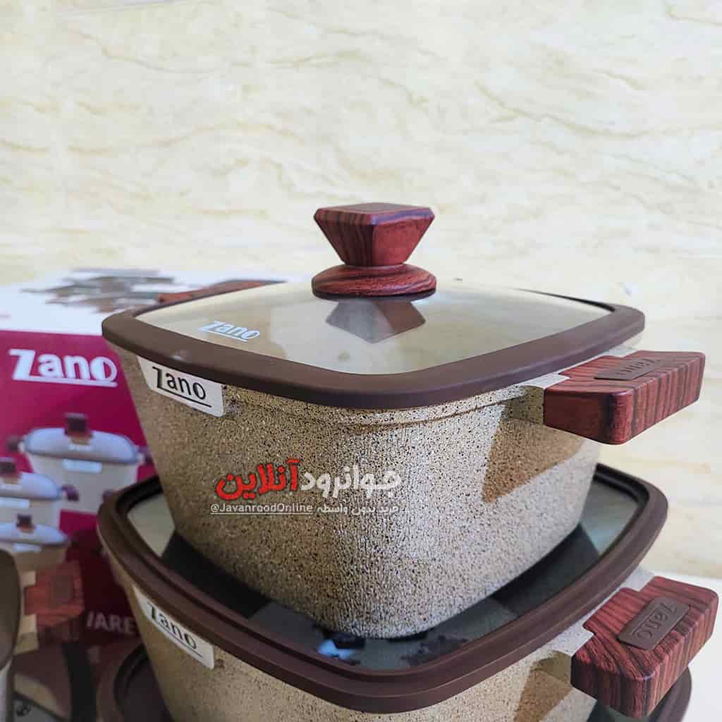 سرویس قابلمه زانو 10 پارچه مربع مدل ZA-1080 Zano