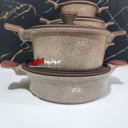 سرویس قابلمه زیو طرح صحرا 10 پارچه گرانیت ZCS-8570 Zio Sahra
