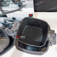 سرویس قابلمه لکسیکال مربعی 10 پارچه آجری گرانیتی Lexical DCC-59710-2