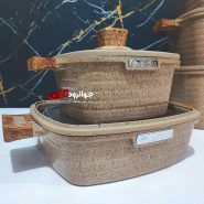 سرویس قابلمه مربعی لکسیکال طرح آجری 10 پارچه گرانیت Lexical DCC-59710-3 کرمی