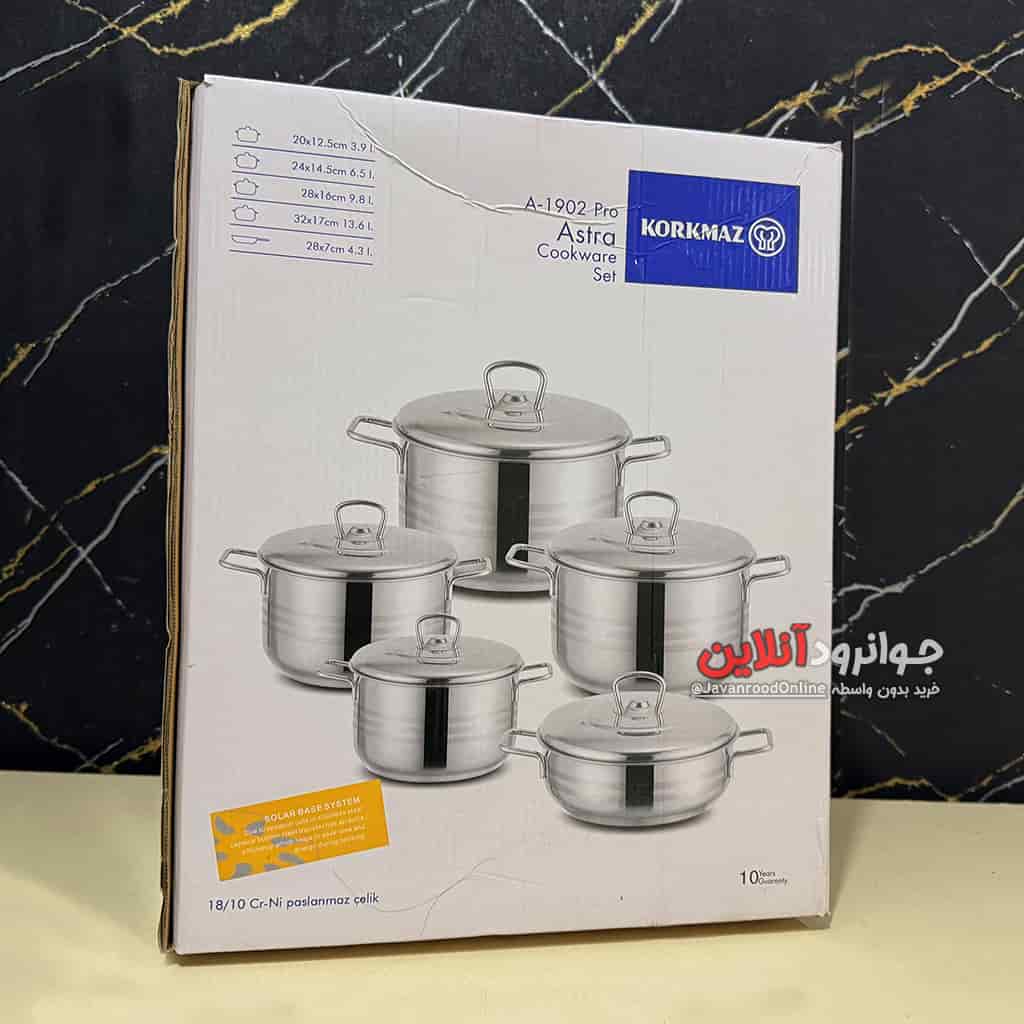 سرویس قابلمه استیل کرکماز A-1902 Pro Astra Korkmaz