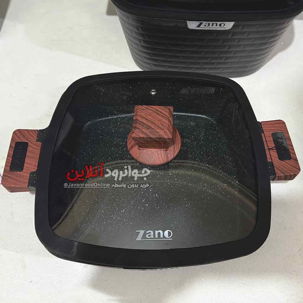 سرویس قابلمه زانو مربع آجری 10 پارچه Zano ZA-3539