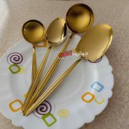 قاشق چنگال طلایی یونیک طرح لیز 120 پارچه Unique 120