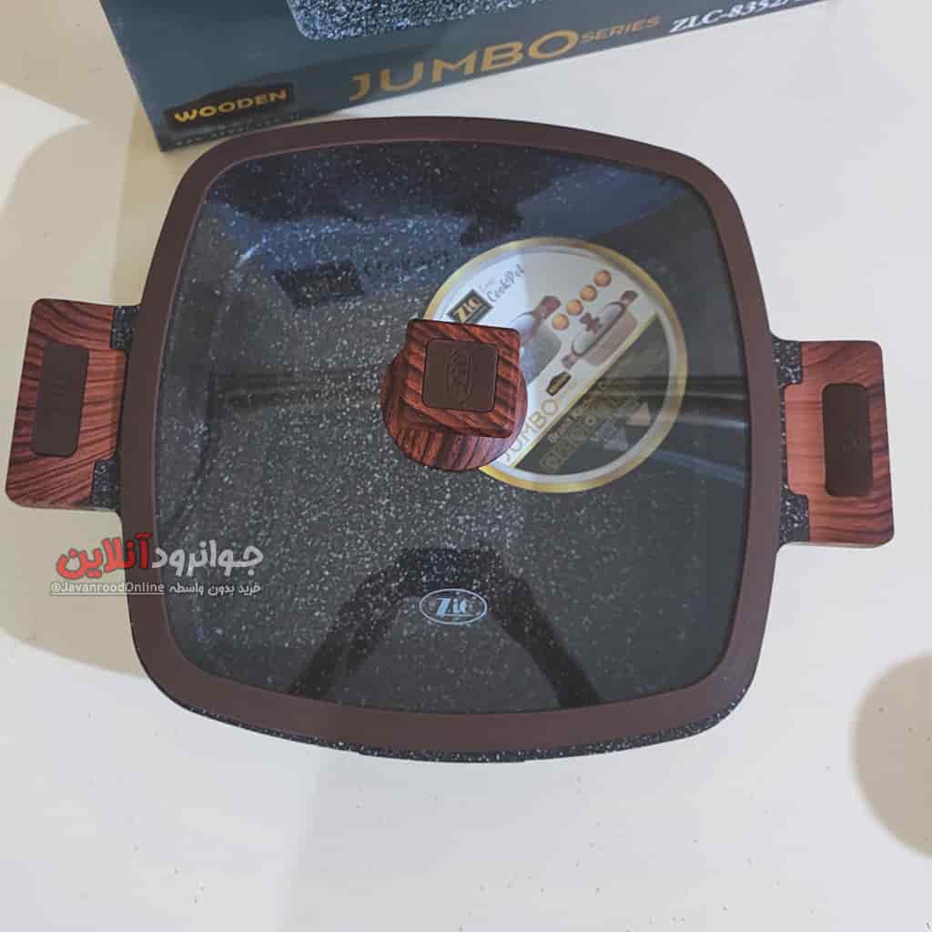 تابه زیو مربعی سایز 26 طرح جامبو دو دسته ZLC-8352 T26 ZIO