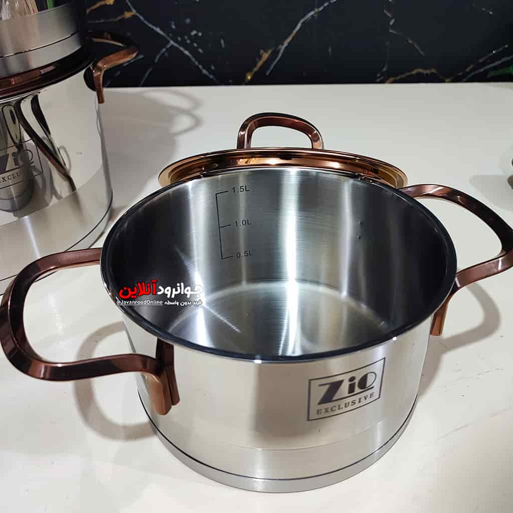 سرویس قابلمه زیو طرح بابیلون سایز 24 استیل مدل ZIO BABYLON Z-1390