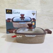 تابه زیو مربعی سایز 26 طرح جامبو دو دسته ZLC-8352 T26 ZIO