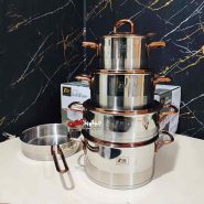 سرویس قابلمه زیو طرح بابیلون سایز 24 استیل مدل ZIO BABYLON Z-1390