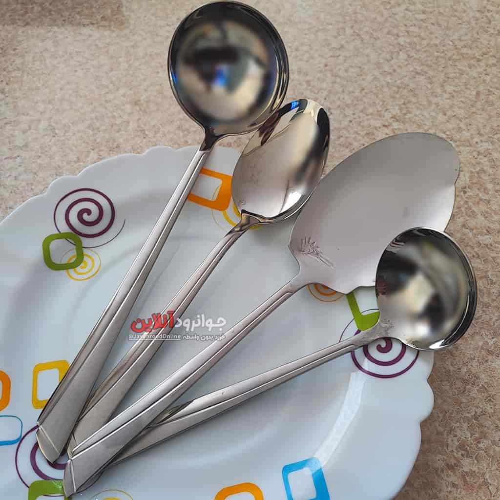 سرویس قاشق چنگال یونیک طرح ناخنی 144 پارچه 24 نفره اورجینال UN-2024