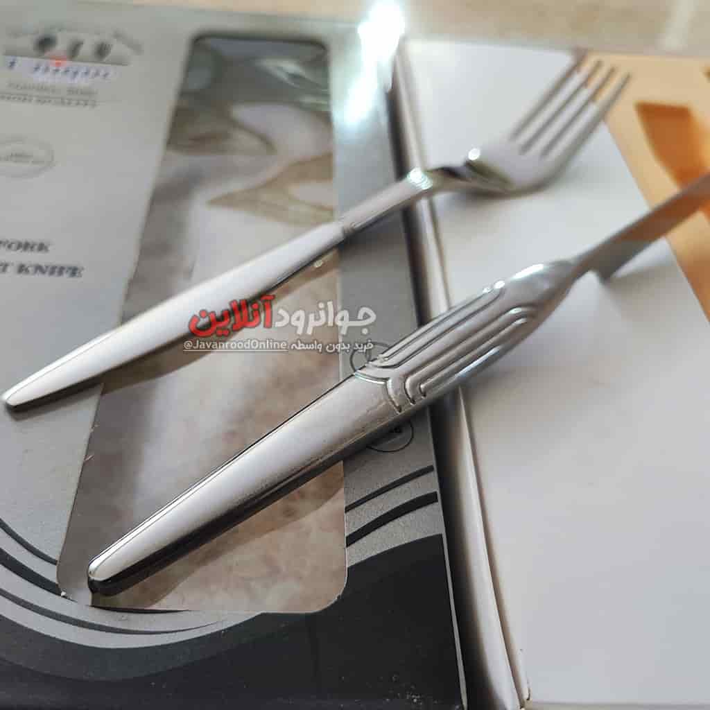 کاد و چنگال یونیک طرح کرال استیل 12 پارچه 6 نفره Uni-1