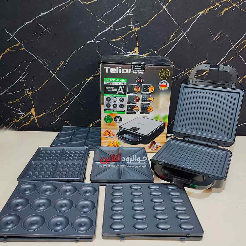 اسنک ساز ساندویچ ساز تلیونیکس 6 کاره 1400 وات TSM1233 Telionix