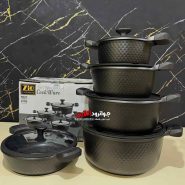 سرویس قابلمه زیو ZCS-8630 5S32 Orchid Series گرانیت 10 پارچه