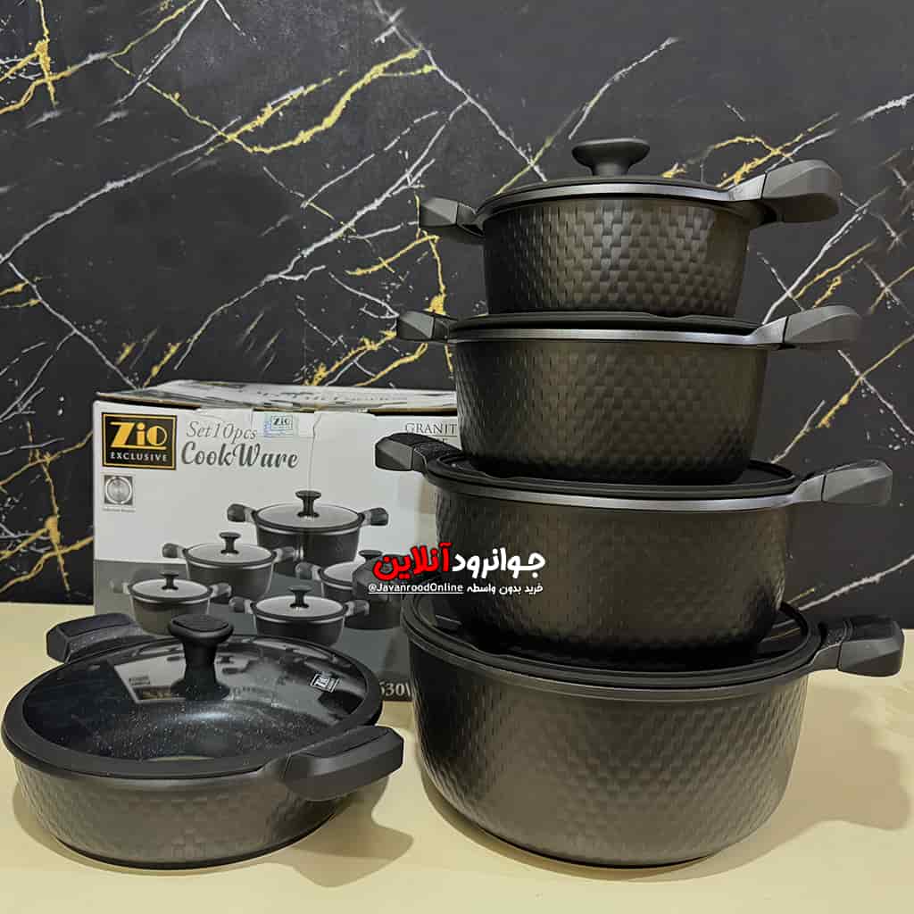 سرویس قابلمه زیو ZCS-8630 5S32 Orchid Series گرانیت 10 پارچه