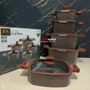 سرویس قابلمه زیو مربع 10 پارچه ZIO ZCS-8300 5S32