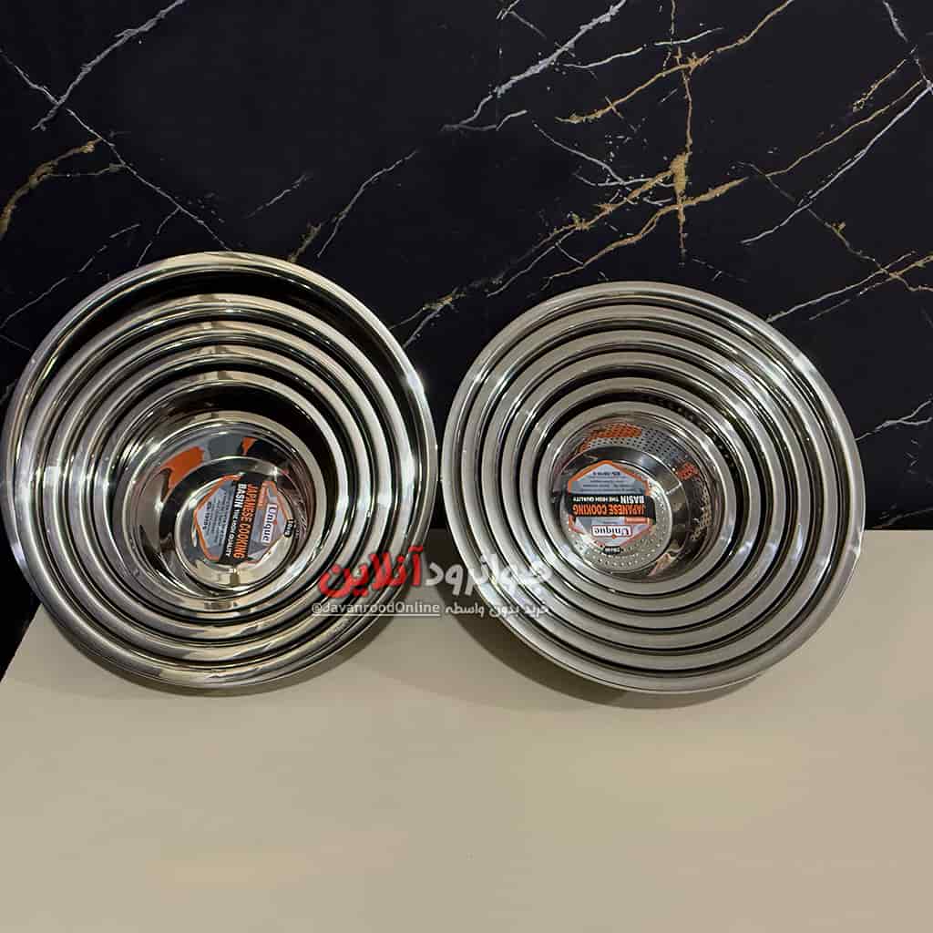 آبکش لگن یونیک 12 پارچه استیل ستاره دار اصلی Unique UN-12