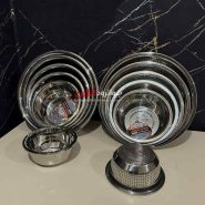 آبکش لگن یونیک 12 پارچه استیل ستاره دار اصلی Unique UN-12