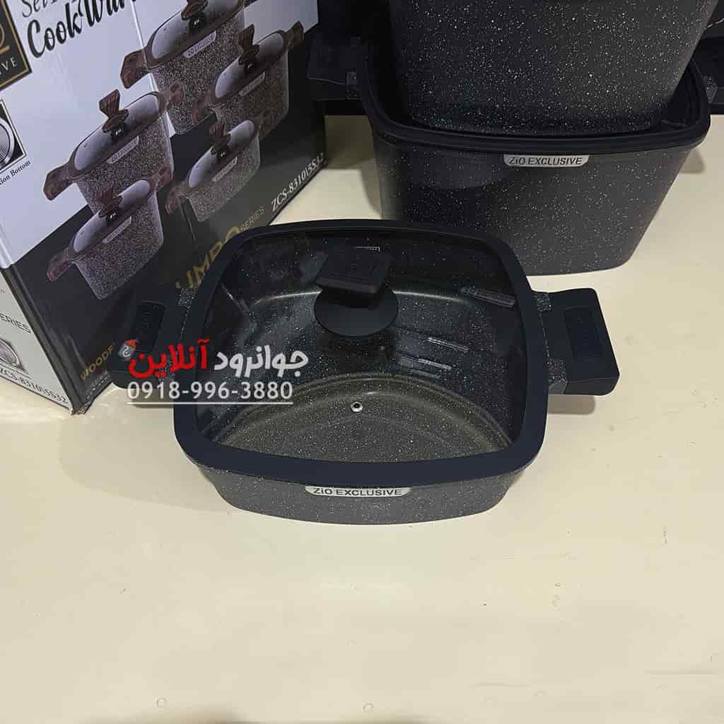 قابلمه زیو مربع 10 پارچه طرح جامبو zcs-8310