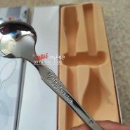 قاشق چنگال یونیک طرح آپولو بسته 12 عددی 5 میل نیمه طلایی اروپایی UP-3