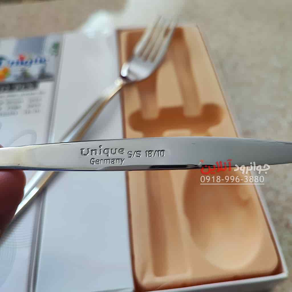 قاشق چنگال بسته یونیک طرح لیزری 12 عددی نیمه طلایی اروپایی UP-2