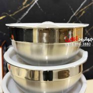 لگن استیل درب دار 7 عددی اصلی YYI -7