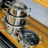 سرویس قابلمه کف لیزری زیو استیل 8 پارچه ZCS-1556 4S26