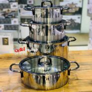 سرویس قابلمه استیل زیو 8 پارچه بابیلون سایز 28 مدل ZIO Babylon ZCS-1378S28