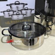 سرویس قابلمه استیل زیو 8 پارچه بابیلون سایز 28 مدل ZIO Babylon ZCS-1378S28