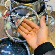سرویس قابلمه زیو ZCS-1556 استیل 8 پارچه لیزری سایز 28