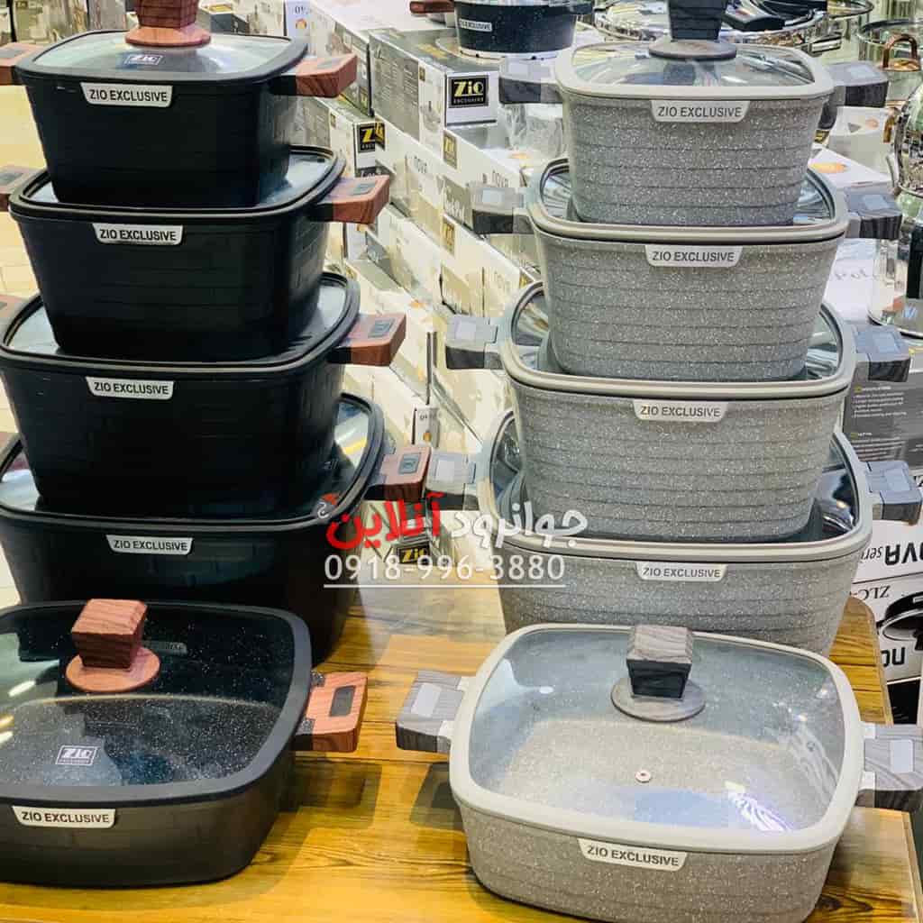 سرویس قابلمه مربع زیو ZCS-8555 Zio گرانیت ده پارچه