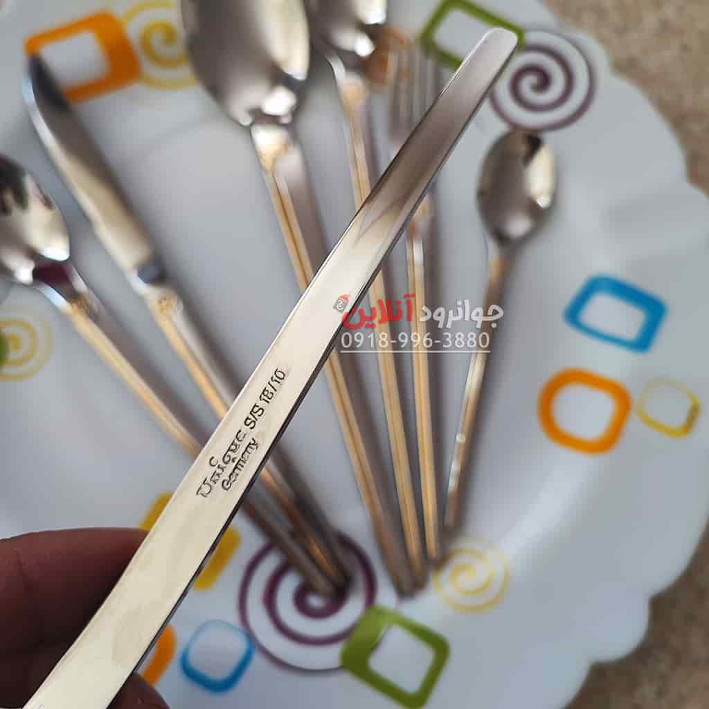 قاشق چنگال یونیک طرح فلاور نیمه طلایی 120 پارچه 24 نفره Unique UN-Flower