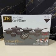 سرویس قابلمه زیو 36 پارچه سری کرون Zio ZCS-8720 S36 Crown مشکی