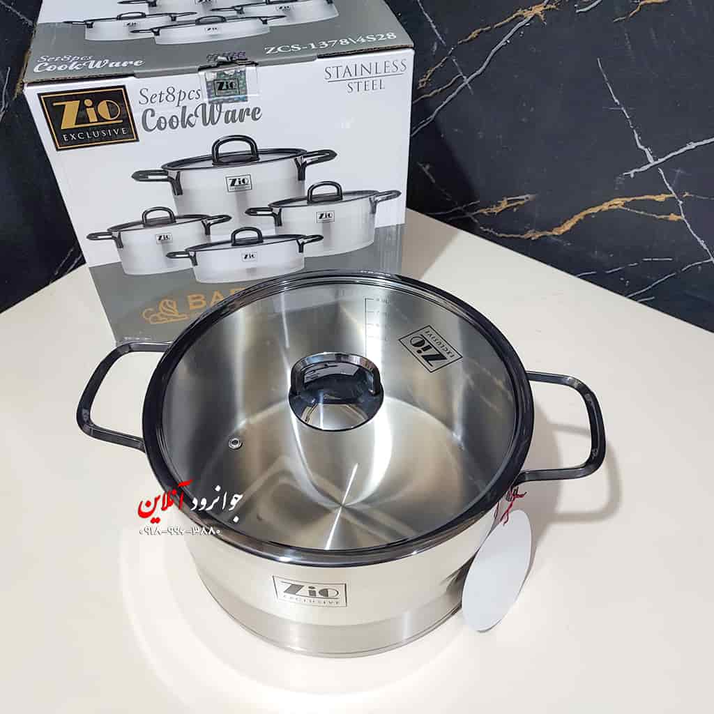 قابلمه استیل تک زیو سایز 28 طرح مات ZIO Babylon ZCS-1378S28