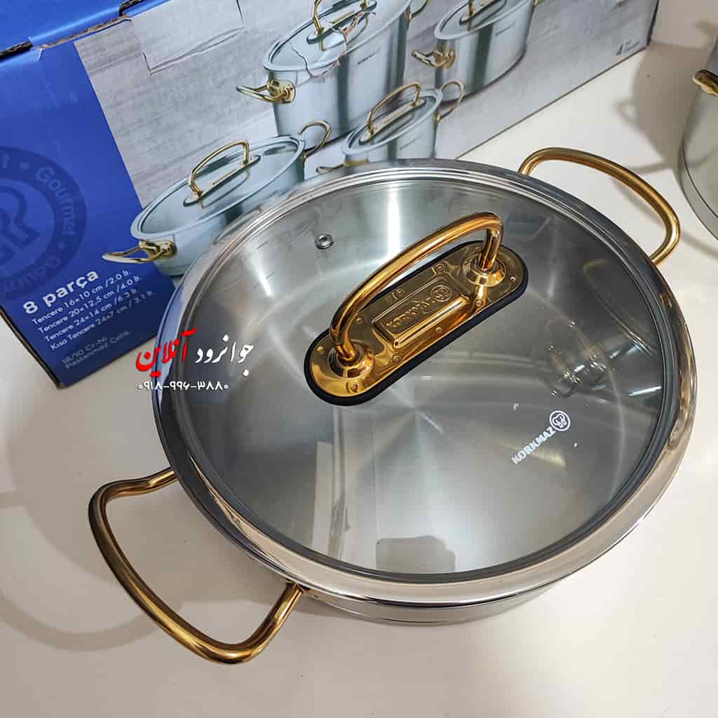 قابلمه استیل کرکماز 8 پارچه Korkmaz Tencere Seti A1148 Proline