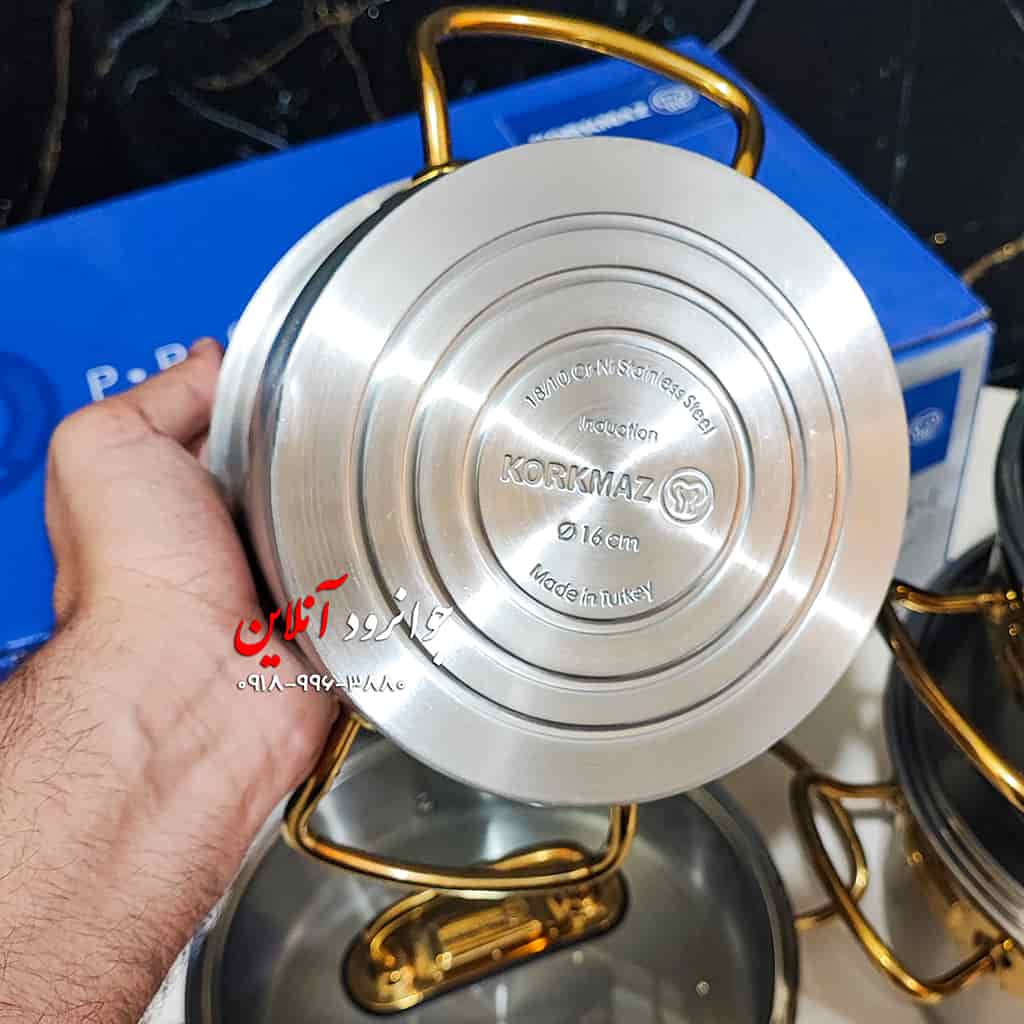 قابلمه استیل کرکماز 8 پارچه Korkmaz Tencere Seti A1148 Proline